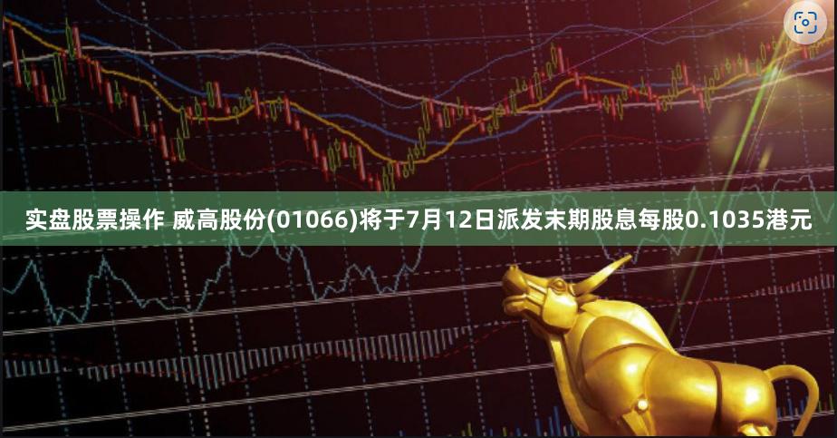 实盘股票操作 威高股份(01066)将于7月12日派发末期股息每股0.1035港元