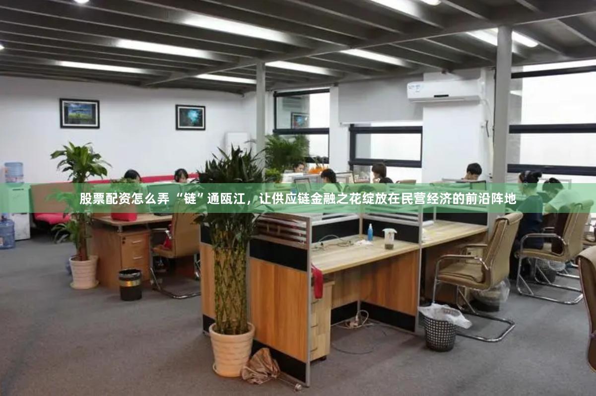 股票配资怎么弄 “链”通瓯江，让供应链金融之花绽放在民营经济的前沿阵地