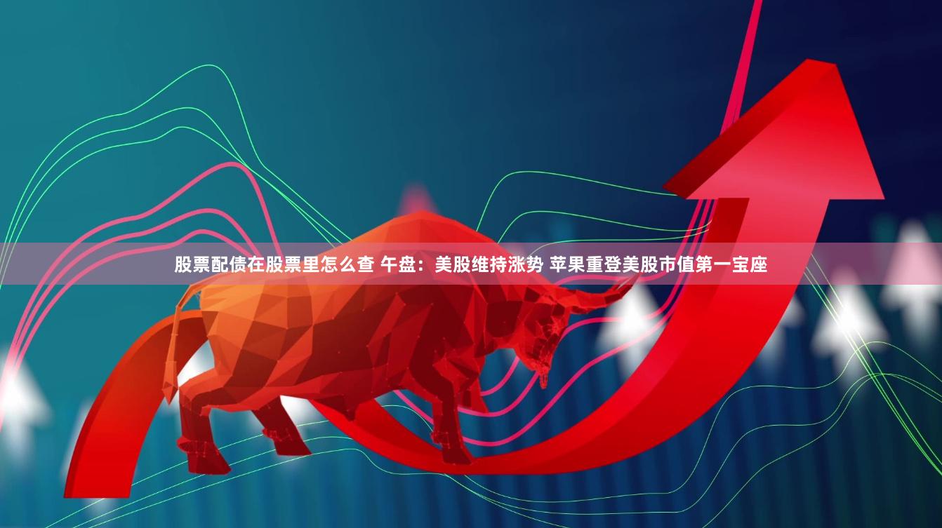 股票配债在股票里怎么查 午盘：美股维持涨势 苹果重登美股市值第一宝座